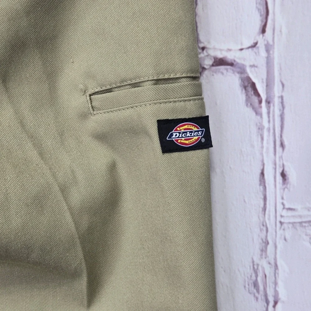 Dickies Shorts Khaki Relaxed Fit Multi-Pocket Workwear Chino Mens 30